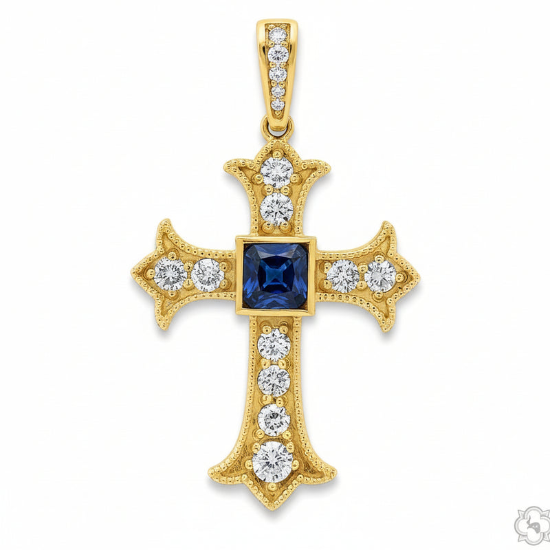 Imperial Cross Small in 10K gold, view 2