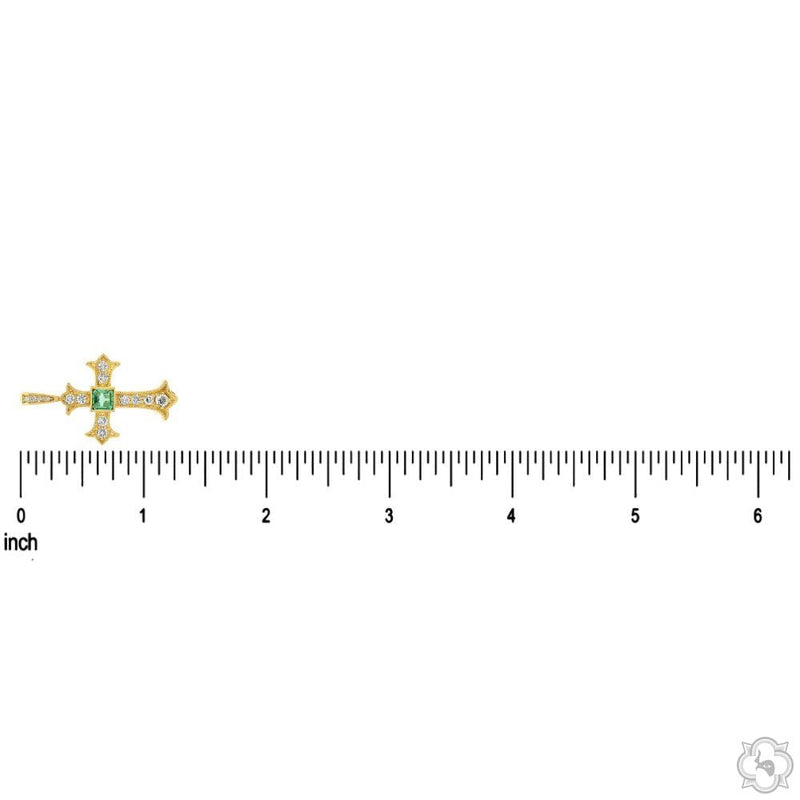 10K Gold Imperial Lab-Grown Diamond Cross Small, photo 8 of 8