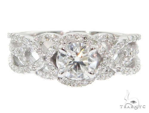 Infinity Diamond Engagement Ring 45288 - Image 2
