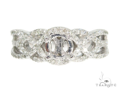 Infinity Diamond Engagement Semi Mount Ring 45281 - Image 1