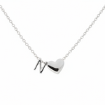 14K Gold Initial & Heart Necklace 68569