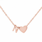 14K Gold Initial & Heart Necklace 68569