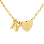 14K Gold Initial & Heart Necklace 68569
