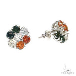 Ireland Sapphire Flower Earrings 67136 - Image 2