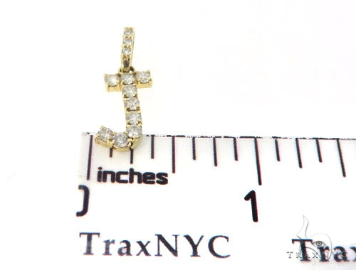 14K Gold J Initial Diamond Pendant, photo 6 of 7