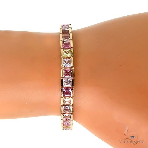 Jesse Cake Sapphire Princess Cut Bracelet 66945 - Image 5
