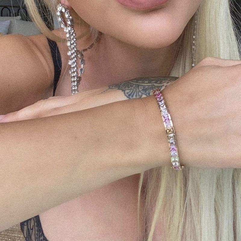 Jesse Cake Sapphire Princess Cut Bracelet 66945 - Image 7