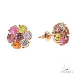 Jesse Cakes Sapphire Flower Earrings 67150 - Image 2