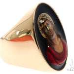 Jesus Christ Solid 14K Gold Ring Custom Order Hand Painted Any Image 64667 - Image 3
