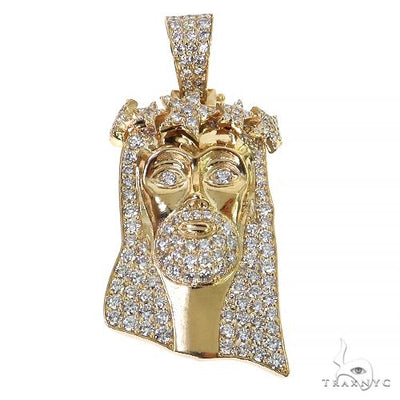Jesus Diamond Pendant with Crown of Stars 68305 - Image 1