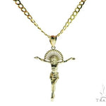 Jesus Pendant and 22 Inches Hollow Curb Chain Set 61716 - Image 1