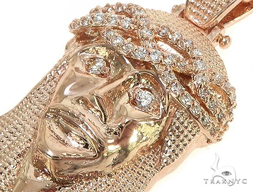 14K Gold Jesus Piece Moon Cut Chain Set, photo 5 of 9
