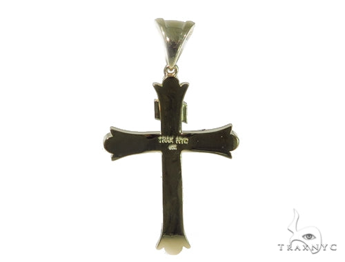 10K Yellow Gold Diamond Cross Crucifix, photo 3 of 5