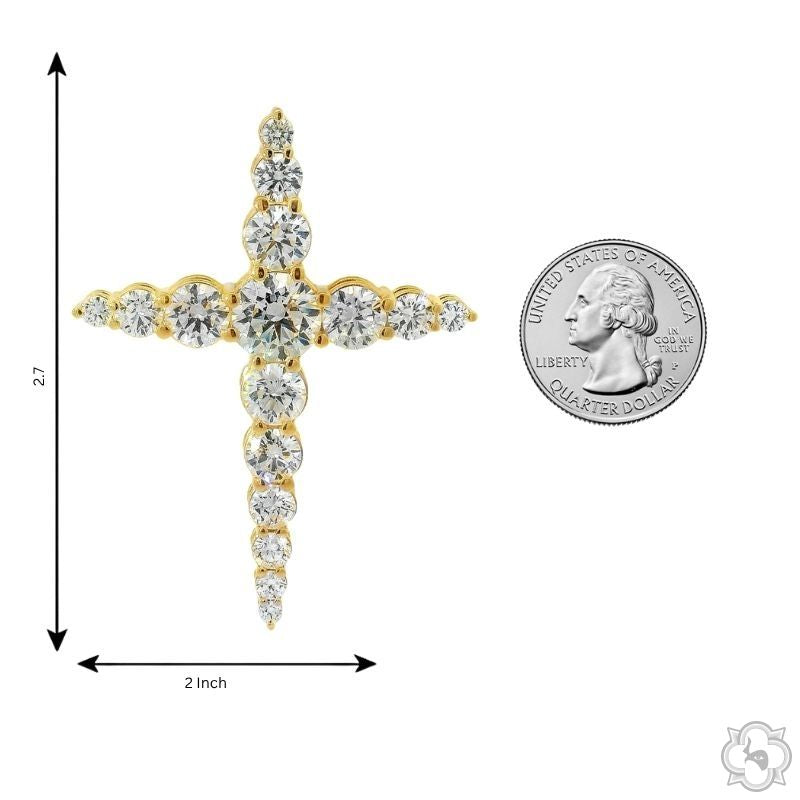 Jumbo Diamond Graduated Cross Pendant 70731 - Image 8