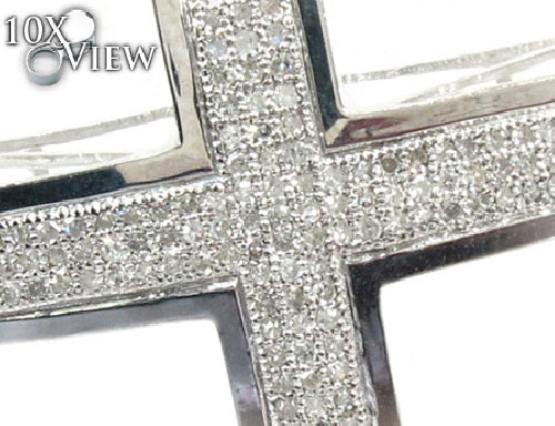 10k Gold Cross Junior Silver Chain Set 45321 - Image 4