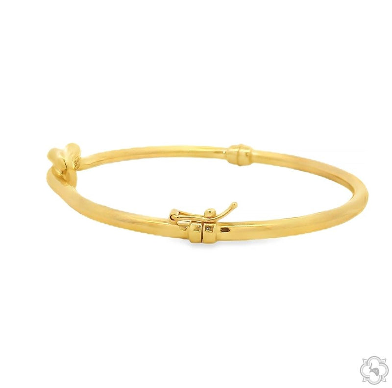 14K Gold Knot Bangle Bracelet, photo 5 of 6