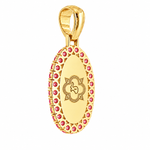 La Virgin De Guadalupe Pendant with Pink Diamonds, view 6