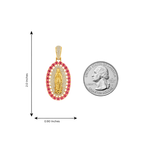 La Virgin De Guadalupe Pendant with Pink Diamonds, view 9