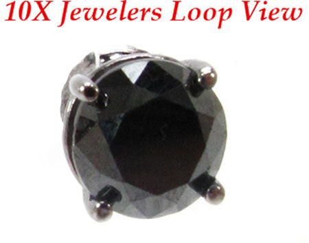 Ladies Black Diamond Earrings 21109 - Image 3