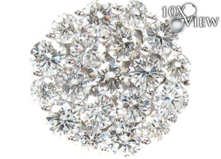 Flower Diamond Stud Earrings 21049 - Image 3