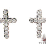 Diamond Cross Crucifix Earrings 22123 - Image 1