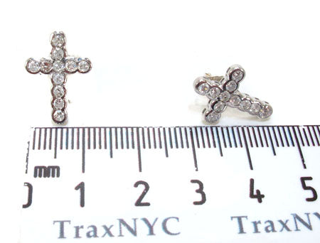 Diamond Cross Crucifix Earrings 22123 - Image 5