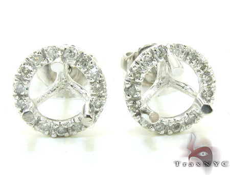 Ladies Diamond Semi Mount Earring 21513 - Image 1