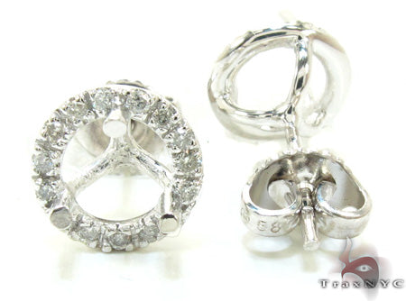 Ladies Diamond Semi Mount Earring 21513 - Image 4