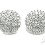 14K Gold Dome Diamond Earrings 9096 - Image 1