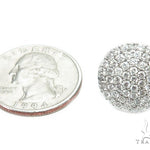 14K Gold Dome Diamond Earrings 9096 - Image 5