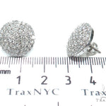 14K Gold Dome Diamond Earrings 9096 - Image 6