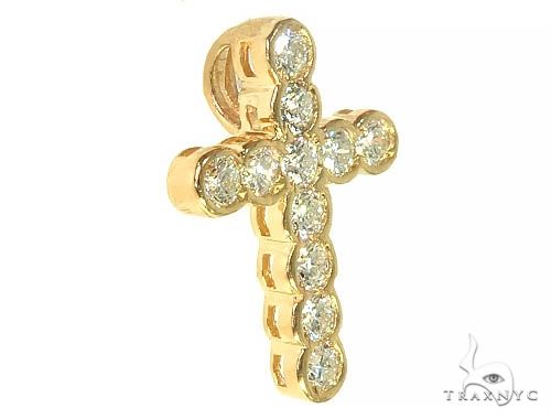 Unisex 11 Stones Diamond Bezel Cross 16740 - Image 2