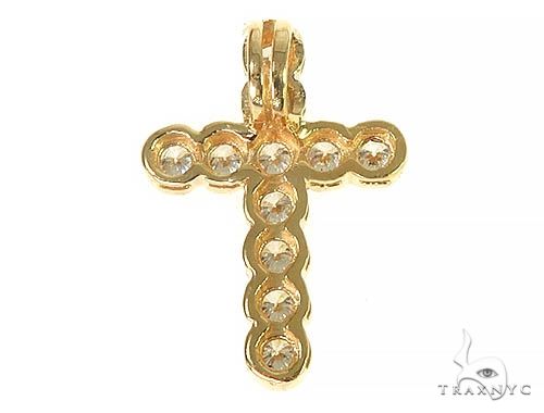 Unisex 11 Stones Diamond Bezel Cross 16740 - Image 3