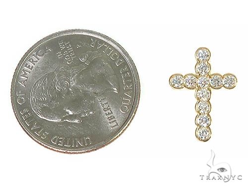 Unisex 11 Stones Diamond Bezel Cross 16740 - Image 5