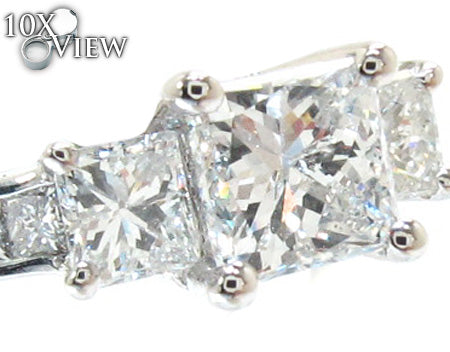 Ladies Princess Cut Diamond Ring 21182 - Image 3