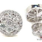 Ladies Prong Diamond Earrings 21407 - Image 3