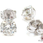Ladies Prong Diamond Stud Earrings 22081 - Image 2