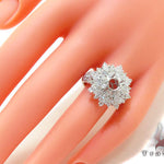 18K White Gold Prong Pave Diamond Semi Mount Ring 22327 - Image 8