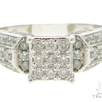 Square Head Diamond Engagement Ring Set 5463 - Image 3