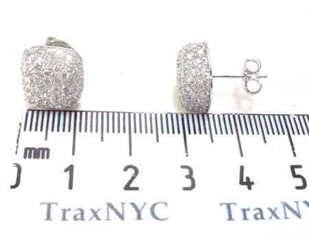 14K Gold Diamond Pillow Earrings, photo 6 of 6