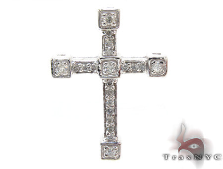 Ladies Prong Diamond Cross Crucifix 21203 - Image 1