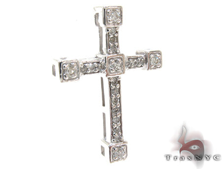 Ladies Prong Diamond Cross Crucifix 21203 - Image 2