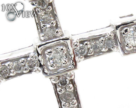 Ladies Prong Diamond Cross Crucifix 21203 - Image 3