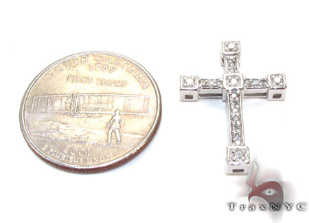 Ladies Prong Diamond Cross Crucifix 21203 - Image 5