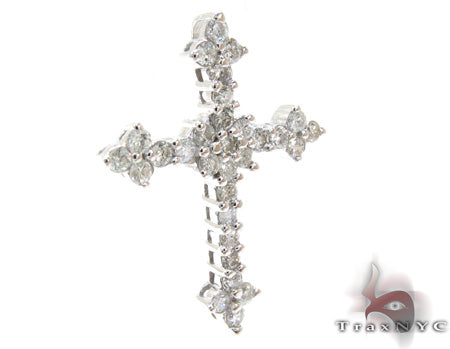 Ladies Prong Diamond Cross Crucifix 21206 - Image 2