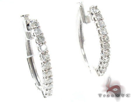 Ladies Prong Diamond Earrings 21207 - Image 2
