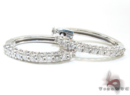 Ladies Prong Diamond Earrings 21207 - Image 5