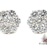 Ladies White Gold Prong Diamond Earrings 21123 - Image 1