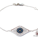 Ladies Evil Eye White Gold Two Color Diamond Bracelet 21296 - Image 1