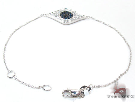 Ladies Evil Eye White Gold Two Color Diamond Bracelet 21296 - Image 4